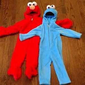 Elmo and Cookie Monster costumes!